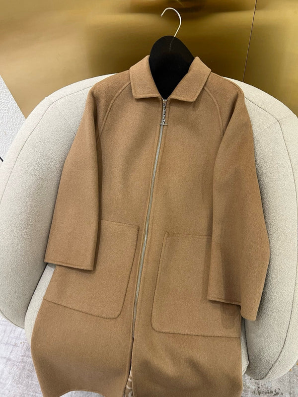 HM 25 Classic Pig-Nose Floral Coat Brown Cashmere 305176