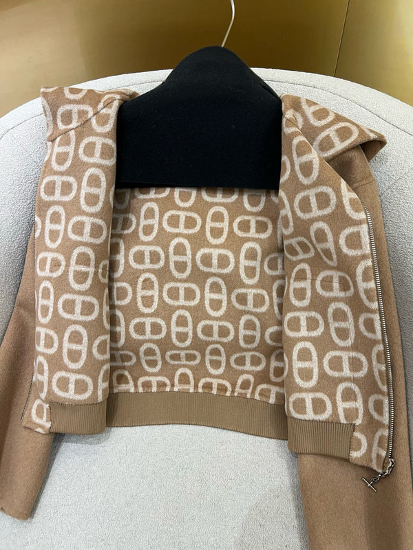 Cappotto con cappuccio classico HM 25 Pig Nose Monogram in cashmere marrone 305170