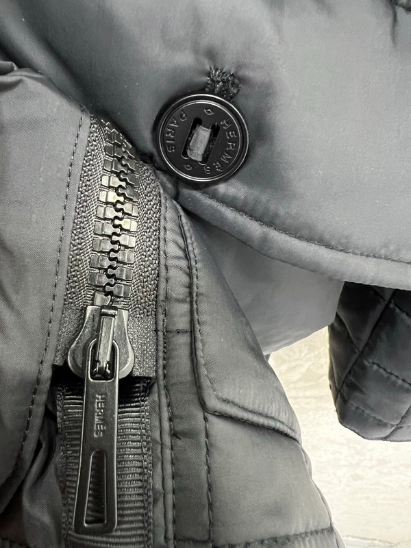 HM 25 Diamond-Guilted Padded Jacket Black Cotton and Polyester 302847