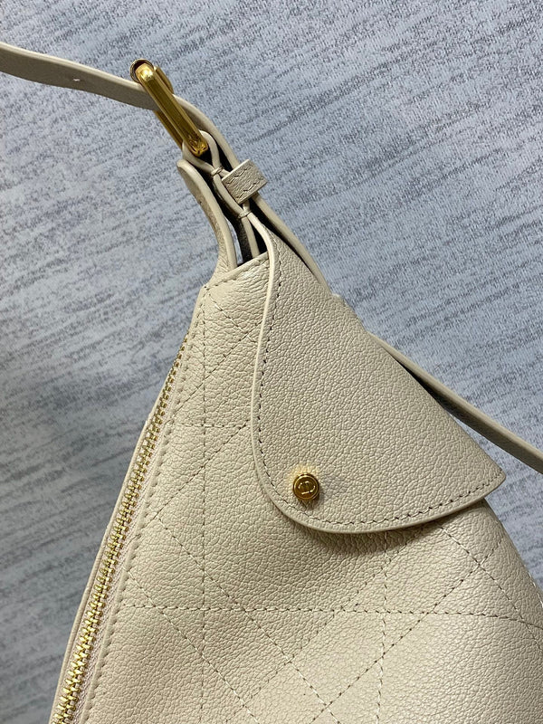 CD VOYAGE Handbag 34cm Cream Cowhide