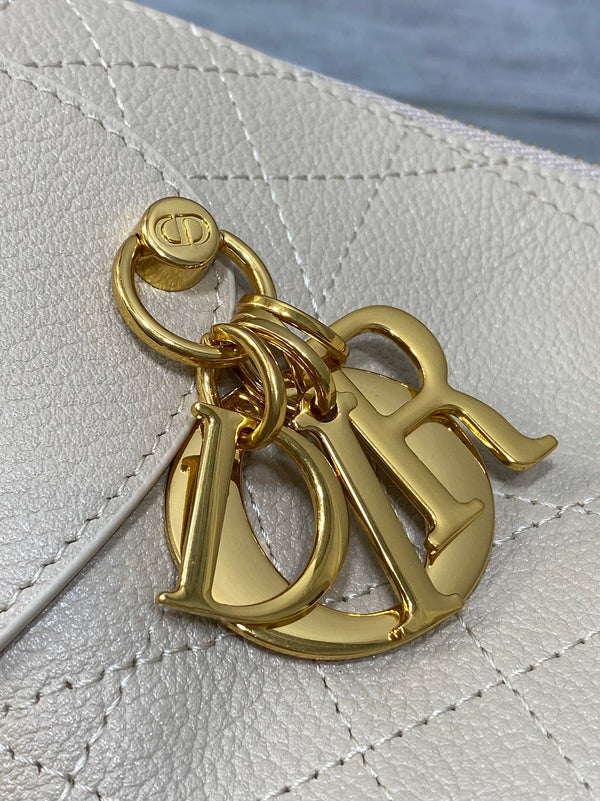 CD VOYAGE Handbag 28cm Cream Cowhide