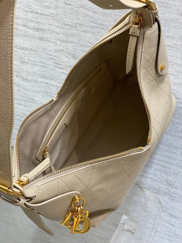 CD VOYAGE Handbag 28cm Cream Cowhide