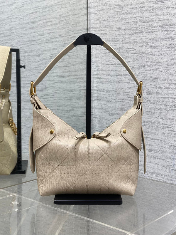 CD VOYAGE Handbag 23cm Cream Cowhide