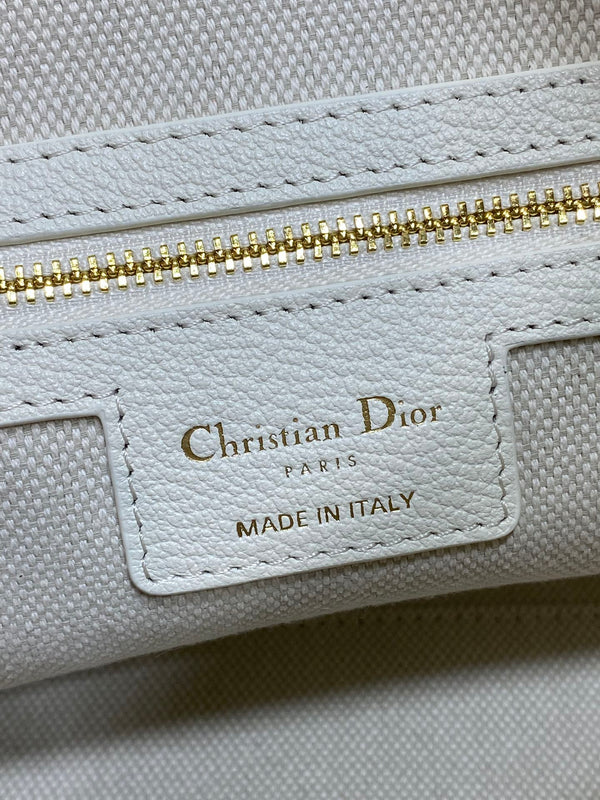 CD VOYAGE Handbag 34cm White Cowhide