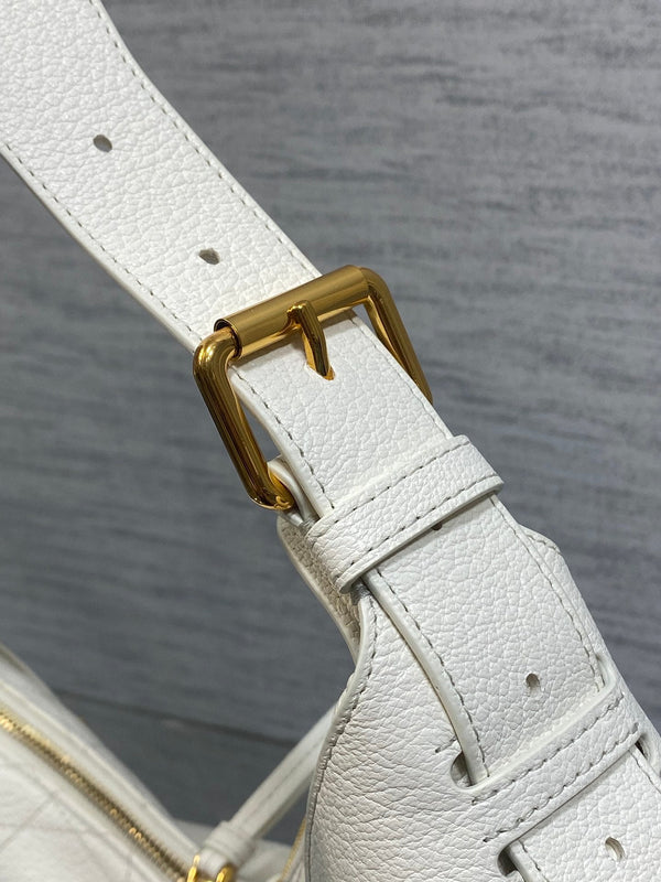 CD VOYAGE Handbag 28cm White Cowhide