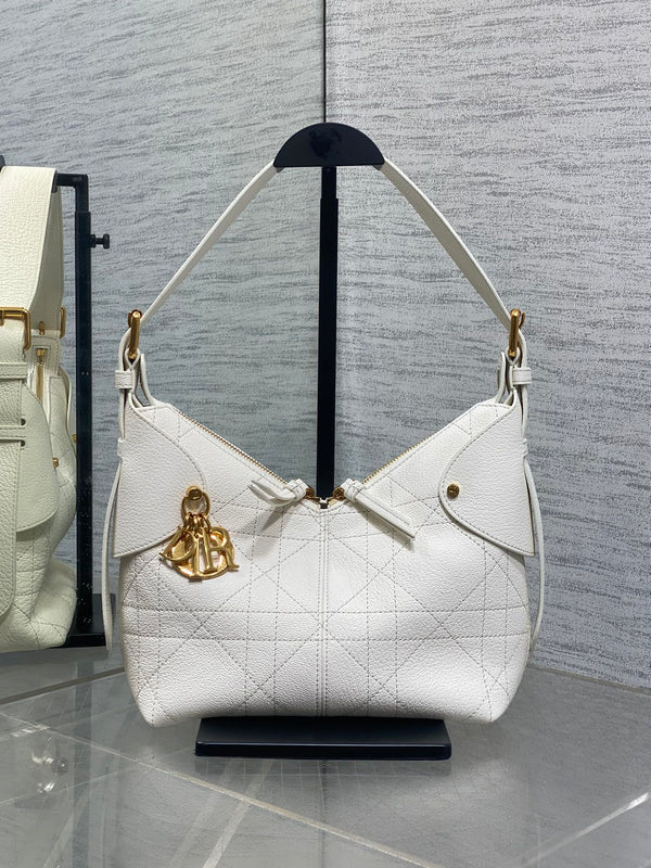 CD VOYAGE Handbag 23cm White Cowhide