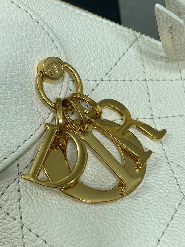 CD VOYAGE Handbag 23cm White Cowhide