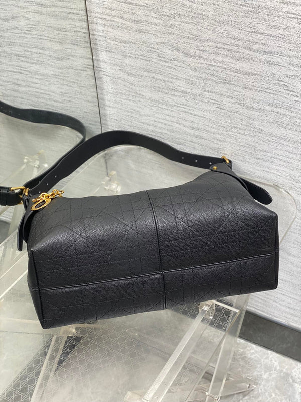 CD VOYAGE Handbag 34cm Black Cowhide