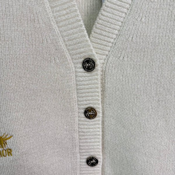 CD 25SS Bee Knitted V-Neck Button Wool Cardigan 306372