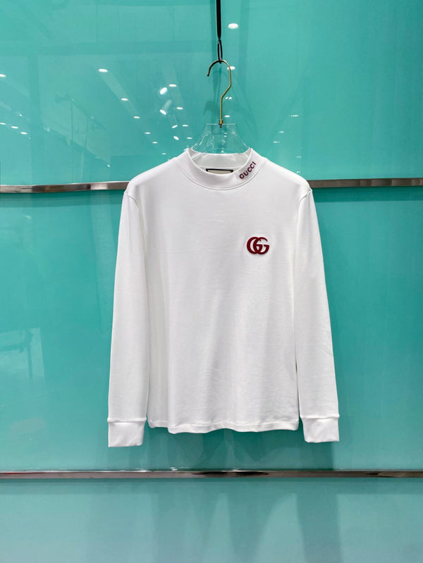Gucci 25 Velvet Micro-Plush Half-Turtleneck Bottoming Shirt 106329