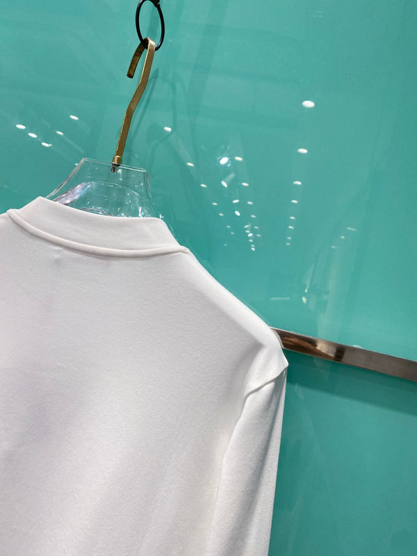 Gucci 25 Velvet Micro-Plush Half-Turtleneck Bottoming Shirt 106326