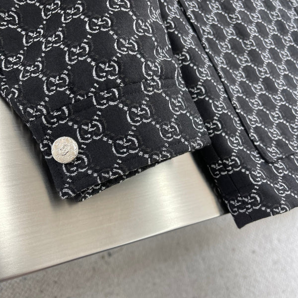 Gucci 25 Men's Lapel All-Over Monogram Print Jacket 103892