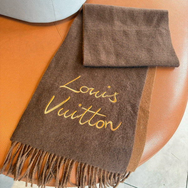LV Scarf 180cm Double-Sided Sheep Wool 838267