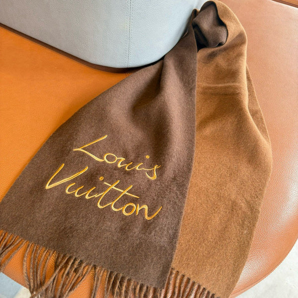 LV Scarf 180cm Double-Sided Sheep Wool 838267