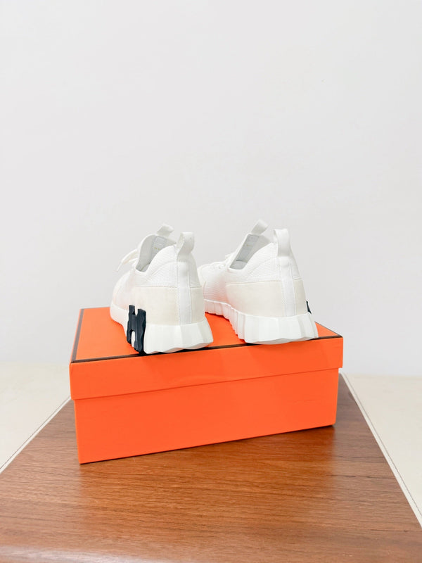 HM 25VS Lift Slip-On Sneakers White Cowhide Down Fabric 492932