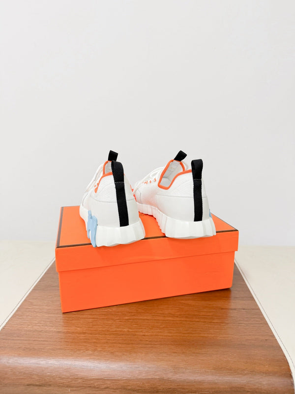 HM 25VS Lift Slip-On Sneakers White Cowhide Down Fabric 492934