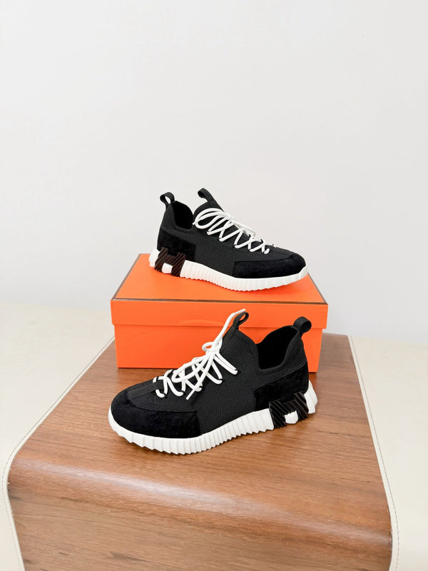 HM 25VS Lift Slip-On Sneakers Black Suede Down Fabric 492936