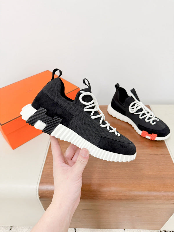 HM 25VS Lift Slip-On Sneakers Black Suede Down Fabric 492936