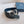 CD Belt 35mm Black Blue Leather Silver Logo Buckle