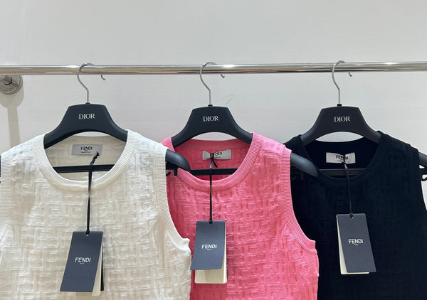 Fendi Letter Jacquard Viscose Vest