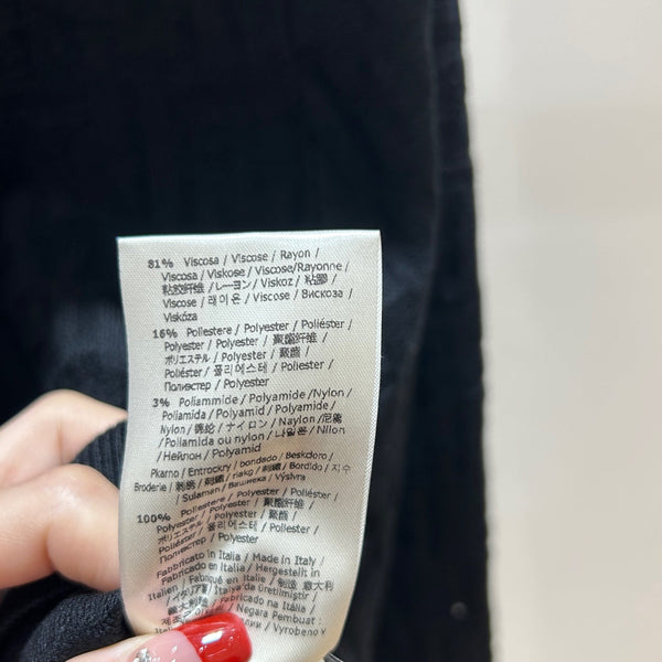 Fendi Letter Jacquard Viscose V-neck Long-Sleeved Cardigan