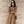 Fendi FF Logo Long Sleeve Jacquard Brown Fabric Wool Dress