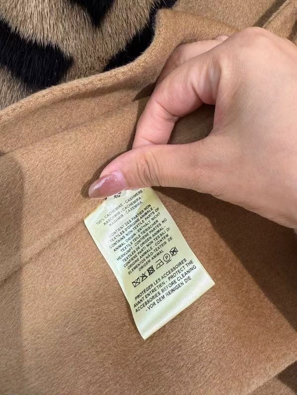 Fendi 25FW Double-Faced Cashmere Mink Heavy Coat