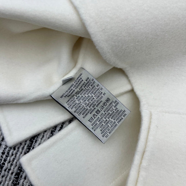 HM mid-length double-faced cashmere lapel white vest
