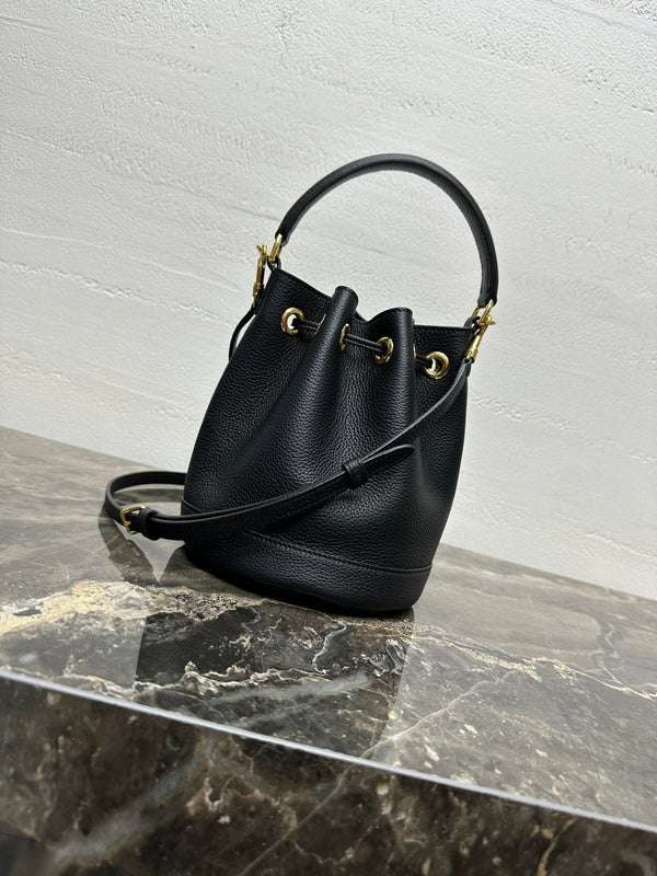 Celin Teen Clara Bag Black Grained Calfskin 131625