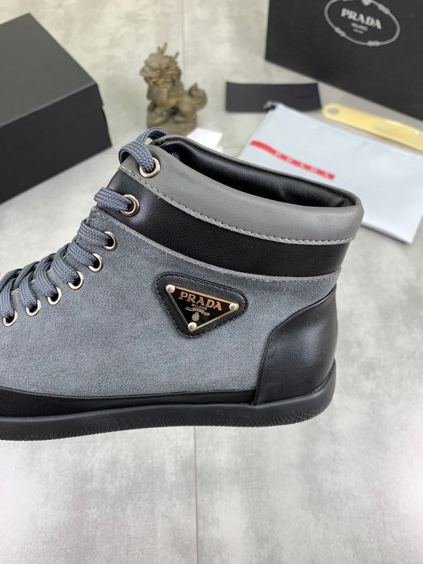 Pra high-top blue mix black gray calfskin 820247