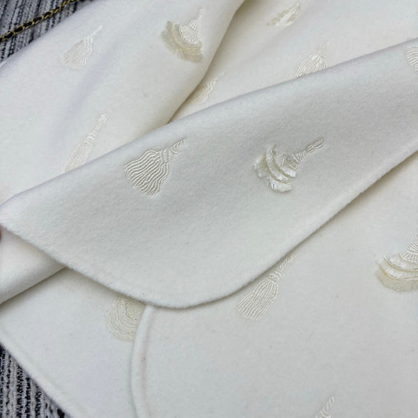 HM 25FW Hooded Double-faced White Cashmere Short Coat