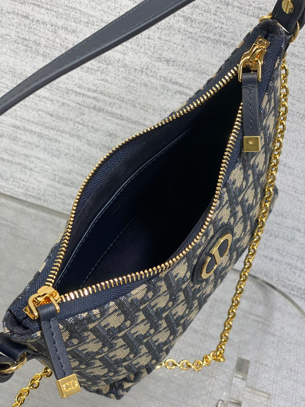 CD Shoulder Bag 19cm Monogram Oblique Fabric GHW