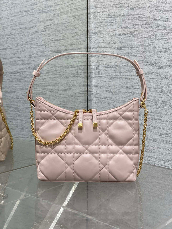 CD Shoulder Bag 19cm pink lambskin GHW