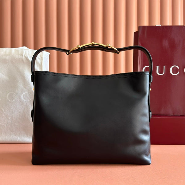 GG 25FW Beatrix Handbag 35cm Black Calfskin GHW