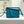 LOE MINI 18 PUZZLE BAG IN BLUE GREEN CALFSKIN