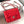 MINI SQUARE FLAP BAG 17CM RED LAMBSKIN SILVER HARDWARE