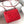 MINI SQUARE FLAP BAG 17CM RED LAMBSKIN SILVER HARDWARE