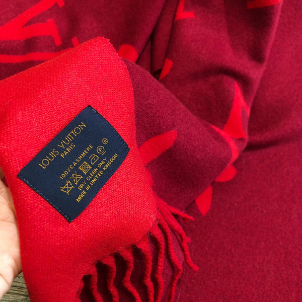REYKJAVIK SCARF 180 CM IN RUBY RED CASHMERE 392872