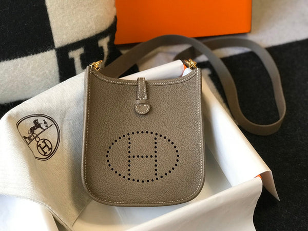 Mini Evelyne 18 cm Marrone Togo Ghw