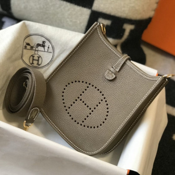 Mini Evelyne 18 cm Marrone Togo Ghw