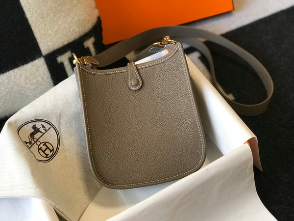 Mini Evelyne 18 cm Marrone Togo Ghw