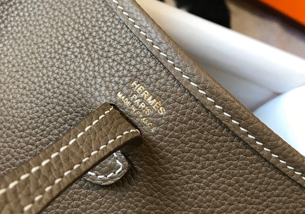 Mini Evelyne 18 cm Marrone Togo Ghw