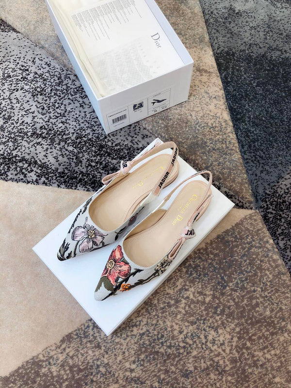 CD 25 J'Adior Slingback Flat Fabric 237871