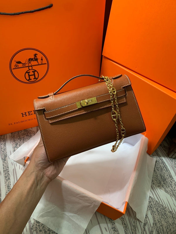 HM KELLY MINI POCHETTE 22 CIDER EPSOM