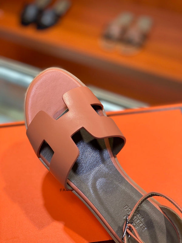 SANDALO SANTORINI IN PELLE DI VITELLO FUOCO