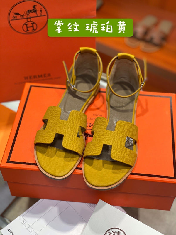 SANDALO SANTORINI IN PELLE DI VITELLO AMBRA