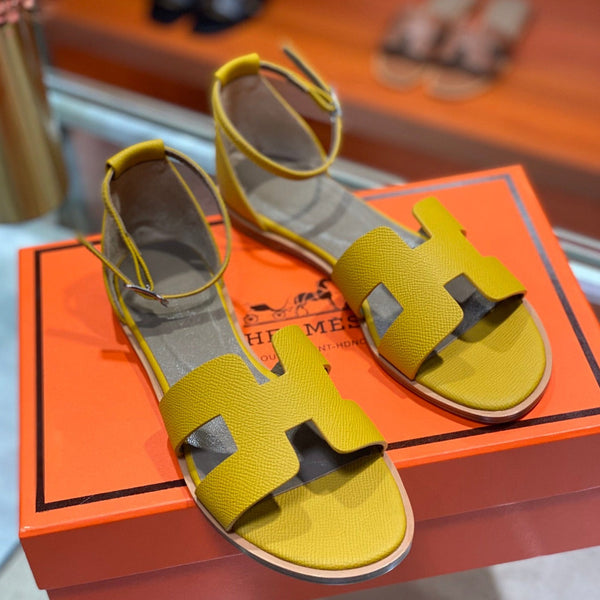 SANDALO SANTORINI IN PELLE DI VITELLO AMBRA