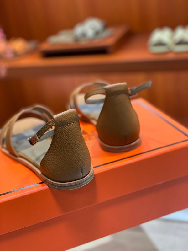 SANDALO SANTORINI IN PELLE DI VITELLO RAME