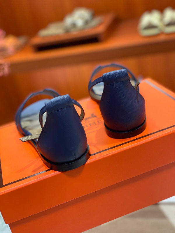 SANTORINI SANDAL NAVY CALFSKIN