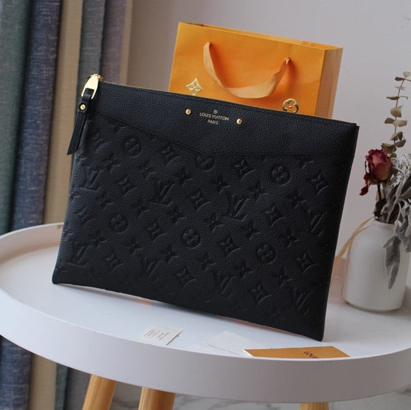 LV M62048 Daily Pouch Black Monogram Empreinte Cowhide
